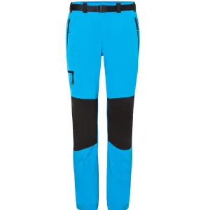 James & Nicholson Pánske trekingové nohavice JN1206 - Jasná modrá / tmavomodrá | S