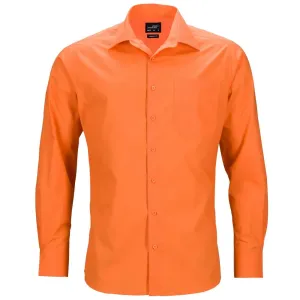 James & Nicholson Pánska košeľa s dlhým rukávom JN642 - Oranžová | XL #1382598