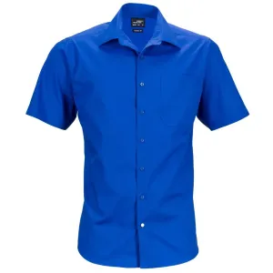 James & Nicholson Pánska košeľa s krátkym rukávom JN644 - Kráľovská modrá | XXXXL