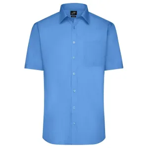 James & Nicholson Pánska košeľa s krátkym rukávom JN680 - Aqua | XL