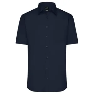 James & Nicholson Pánska košeľa s krátkym rukávom JN680 - Tmavomodrá | XXL