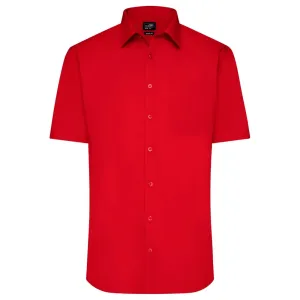 James & Nicholson Pánska košeľa s krátkym rukávom JN680 - Tomato | XXXL
