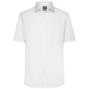 James & Nicholson Pánska košeľa s krátkym rukávom JN684 - Biela | XXL #1406092