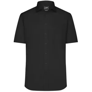 James & Nicholson Pánska košeľa s krátkym rukávom JN684 - Čierna | XXXL #1406087