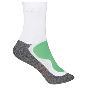 James & Nicholson Športové ponožky vysoké JN211 - Bielo-zelená | 42-44 #1405378