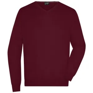 James & Nicholson Pánsky bavlnený sveter JN659 - Bordeaux | XXL #1397019