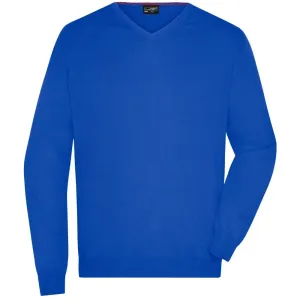 James & Nicholson Pánsky bavlnený sveter JN659 - Kráľovská modrá | S #1392617