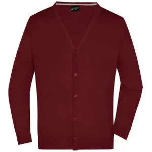 James & Nicholson Pánsky bavlnený sveter JN661 - Bordeaux | M #1397014