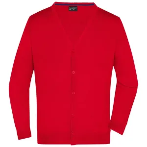 James & Nicholson Pánsky bavlnený sveter JN661 - Červená | L #1383247