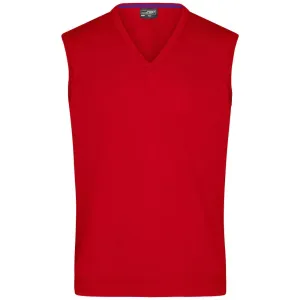 James & Nicholson Pánsky sveter bez rukávov JN657 - Červená | M #1397008