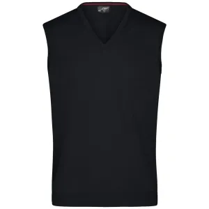 James & Nicholson Pánsky sveter bez rukávov JN657 - Čierna | XL #1392562