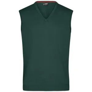 James & Nicholson Pánsky sveter bez rukávov JN657 - Lesná zelená | M #1392574