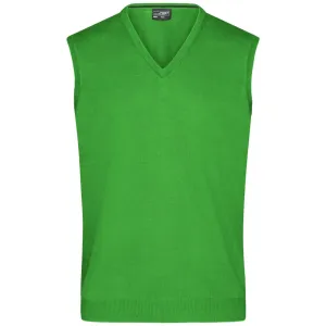James & Nicholson Pánsky sveter bez rukávov JN657 - Zelená | M #1383242