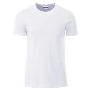 James & Nicholson Klasické pánske tričko z biobavlny 8008 - Biela | S #1387247