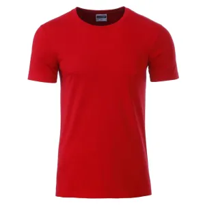 James & Nicholson Klasické pánske tričko z biobavlny 8008 - Červená | S #1382655