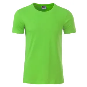 James & Nicholson Klasické pánske tričko z biobavlny 8008 - Limetkovo zelená | S #1387291