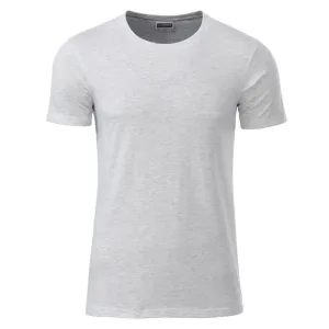 James & Nicholson Klasické pánske tričko z biobavlny 8008 - Popolavá | M #1387301