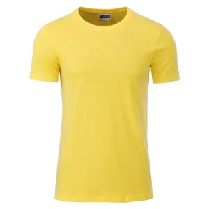 James & Nicholson Klasické pánske tričko z biobavlny 8008 - Žltá | S #1387346