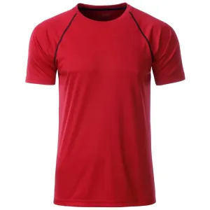 James & Nicholson Pánske funkčné tričko JN496 - Červená / čierna | M #4569429