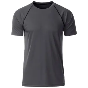James & Nicholson Pánske funkčné tričko JN496 - Titánová / čierna | XL #4569433