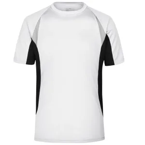 James & Nicholson Pánske funkčné tričko s krátkym rukávom JN391 - Biela / čierna | L #1389311