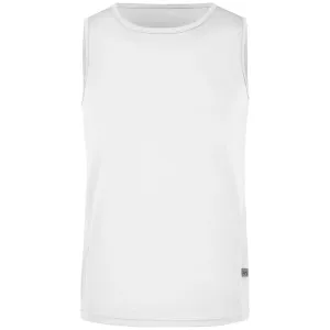 James & Nicholson Pánske športové tričko bez rukávov JN305 - Biela / biela | L #1416022