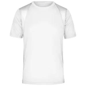James & Nicholson Pánske športové tričko s krátkym rukávom JN306 - Biela / biela | M #1389268