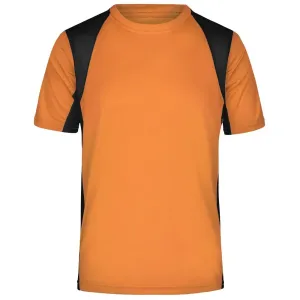 James & Nicholson Pánske športové tričko s krátkym rukávom JN306 - Oranžová / čierna | S #1389304
