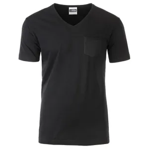 James & Nicholson Pánske tričko z biobavlny 8004 - Čierna | XXXL #1387200