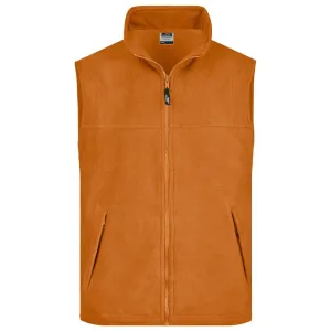 James & Nicholson Pánska fleecová vesta JN045 - Oranžová | S #1383091