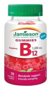 JAMIESON Vitamín B12 gummies želatínové pastilky s malinovou príchuťou 70 ks