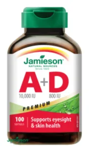 Jamieson Vitamín A a D Premium 10000 IU / 800 IU 100 kapslí (3 mesiace)