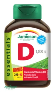 JAMIESON Vitamín D3 1000 IU 200 + 40 tabliet ZADARMO