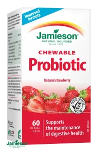 Jamieson Probiotic Chewable Jahoda 2 Miliardy 60 tabliet