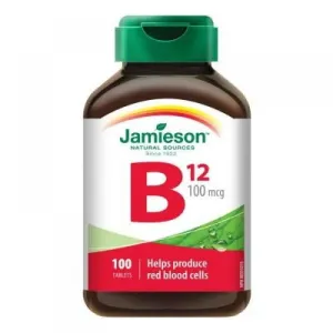 Jamieson Vitamín B12 metylkobalamín 100 mcg 100 tabliet #1934213