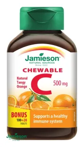 Jamieson Vitamín C 500mg tablety na cmúľanie s príchuťou pomaranča 120 tabliet