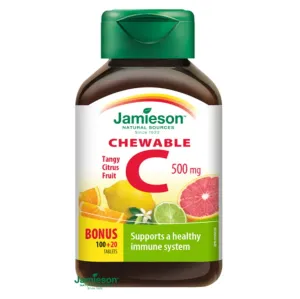 JAMIESON Vitamín C 500 mg citrusové ovocie 120 tabliet na cmúľanie