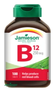 Jamieson Vitamín B12 methylkobalamín 250 mikrogramov 100 tabliet #1555523