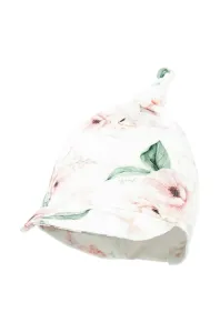 Detská bavlnená čiapka Jamiks ARDEN béžová farba, vzorovaná