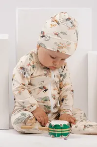 Detská čiapka Jamiks béžová farba biela, z tenkej pleteniny, #206348