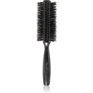 Janeke Black Line Tumbled Wood Hairbrush Ø 55mm guľatá kefa na vlasy so štetinami z nylonu a diviaka