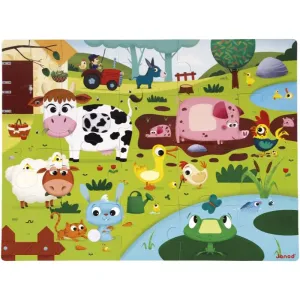 Janod Tactile Puzzle puzzle Farm Animals 2 y+ 20 ks