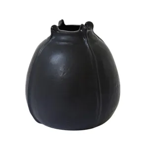 Jars Váza Wabi Graine, 17 cm, matná čierna 963334