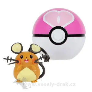 Jazwares Pokémon Clip and Go Love Ball - figurka Dedenne