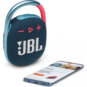 JBL Clip 4 bezdrôtový prenosný reproduktor, modrá/korálová JBLCLIP4BLUP