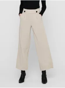 Krémové dámske široké nohavice JDY Geggo #1065752