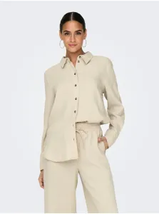 Beige Women's Linen Shirt JDY Say - Women #9477266