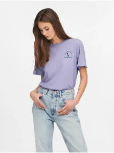 Light purple T-shirt with print JDY Milly - Women #628396