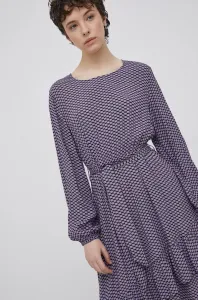 Šaty JDY fialová farba, midi, áčkový strih #7454905