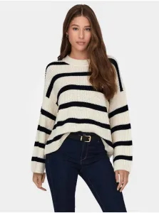 Black and cream women's striped sweater JDY Justy - Women #4227365